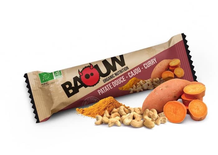 Barre bio 25g Baouw Patate Douce-Cajou-Curry