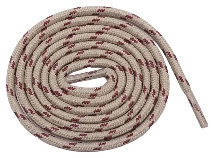 Lacets Rond Beige / rouge