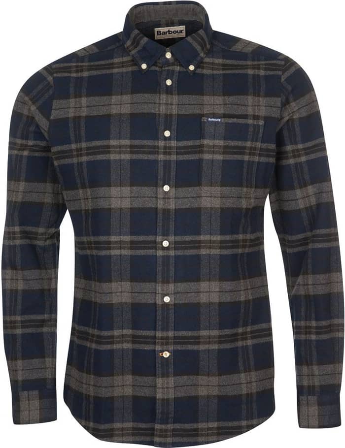 Betsom Tailored Shirt Grey Marl + Barbour