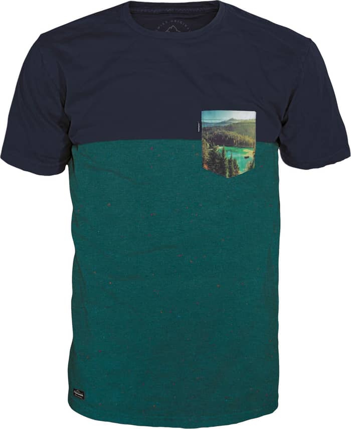 Caumasee-Täschli T-Shirt Deep Teal Melange + Alprausch