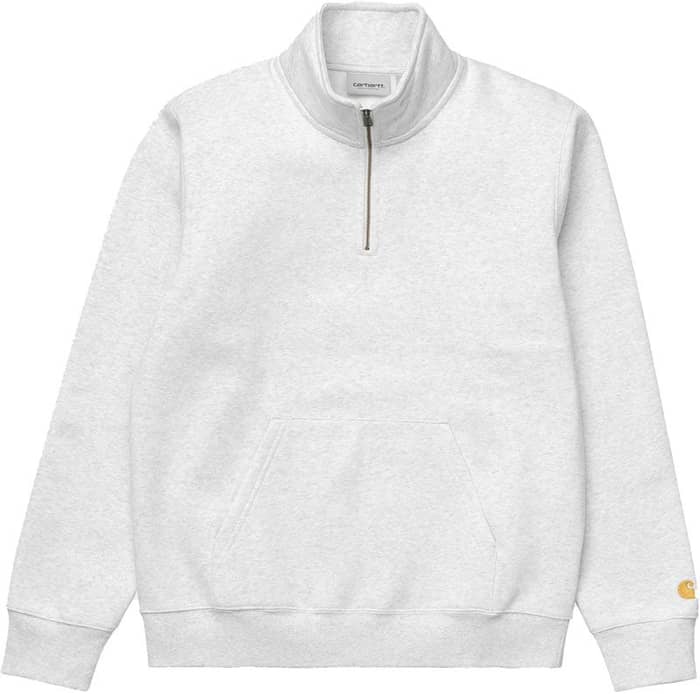 Chase Neck Zip Sweat Ash Heather / Gold + Carhartt WIP