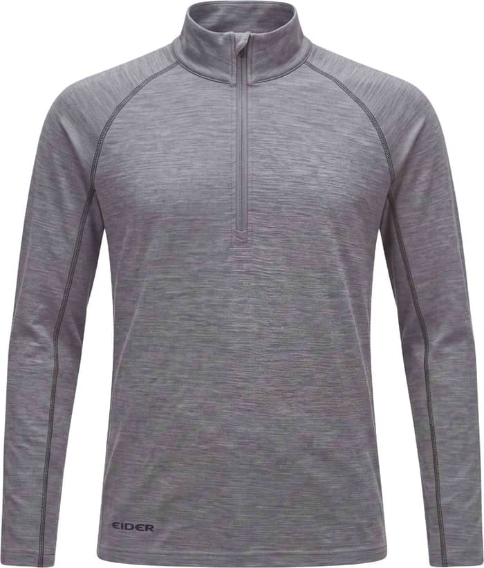 M Eider Merino 190 Half Zip Heather Grey