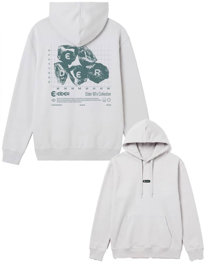 Vintage 90's Hoodie White Grey