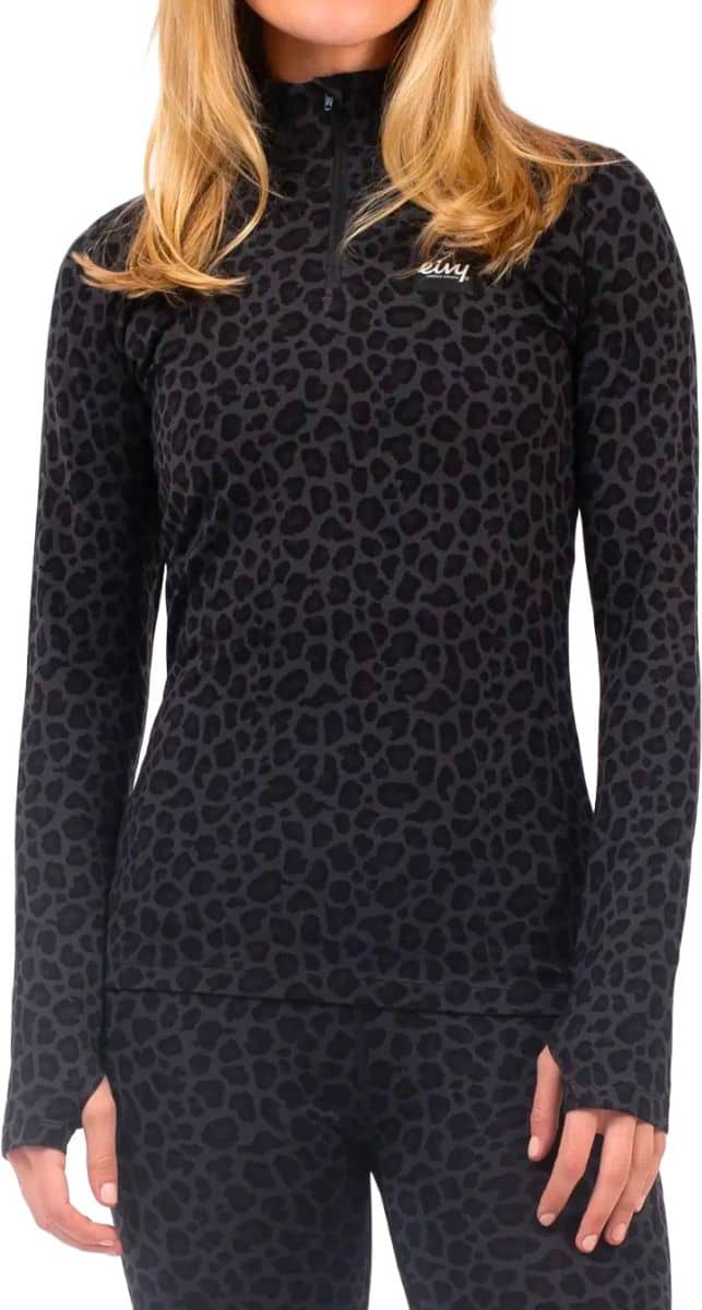  Journey Merino Wool Top Black Leopard