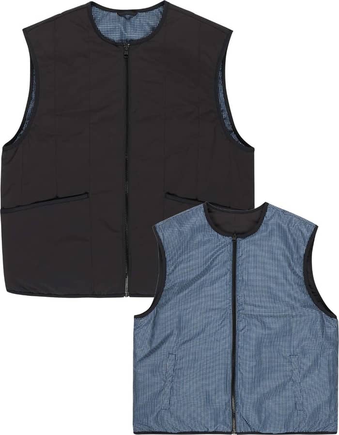 Yates Lt Reversible Vest Gingham Checks