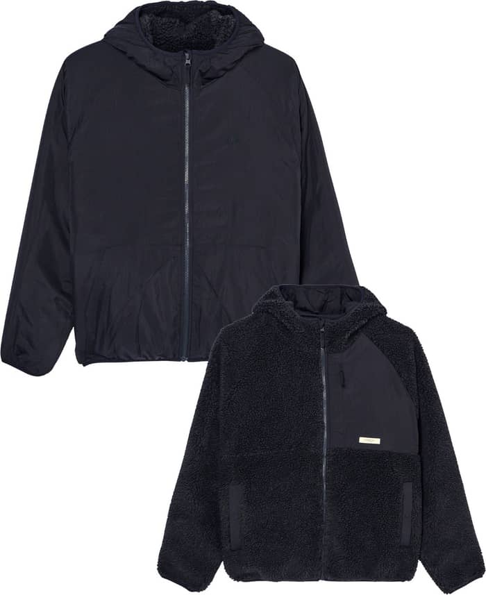 Wolfe Sherpa Reversible Hoody Off Black