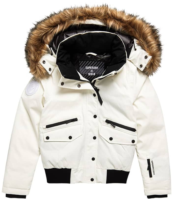 Everest Down Snow Bomber W White + Superdry