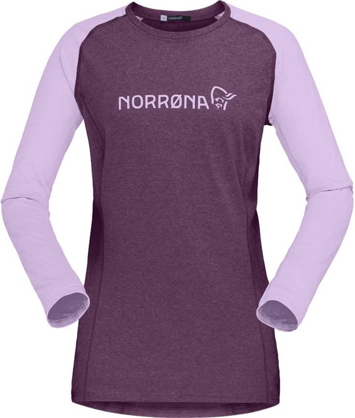 Fjørå Equaliser Lightweight Long Sleeve W's Dark Purple/Violet Tulle + Norrona
