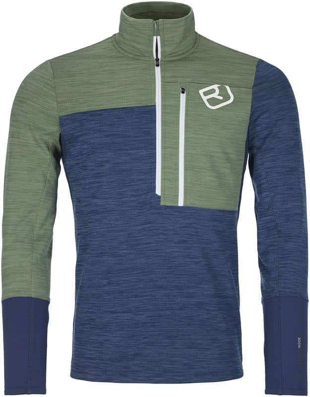 Fleece Light Zip Neck M Night Blue Blend + Ortovox