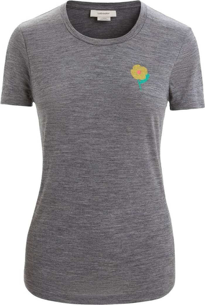 W Merino Tech Lite II SS Tee Springtime Flowers Gritstone Hthr