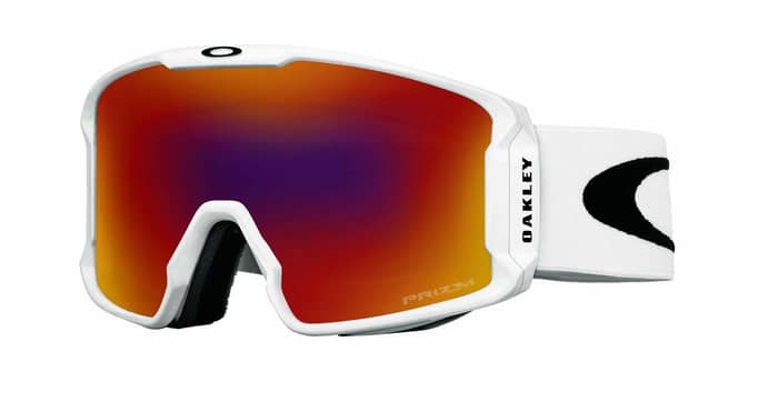 Line Miner XM Matte White Prizm Snow Torch Iridium + Oakley