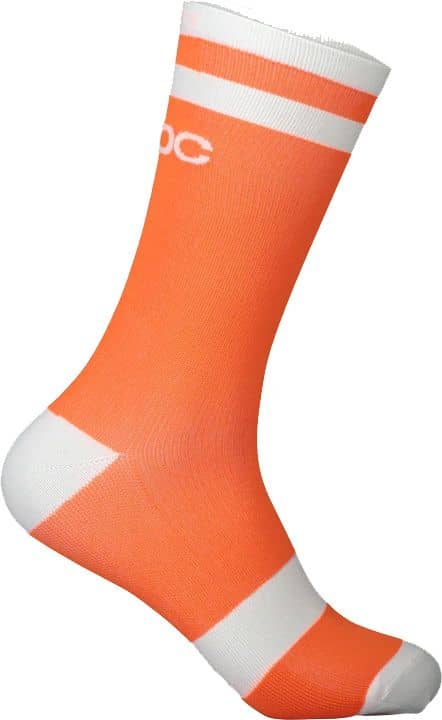 Lure MTB Sock Long Zink Orange/Hydrogen White + POC