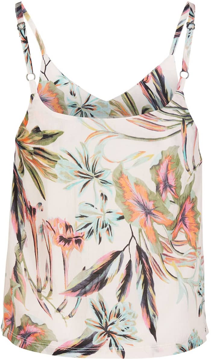 Lw Blue Tank Top Global Print White Aop W/ Green + Oneill
