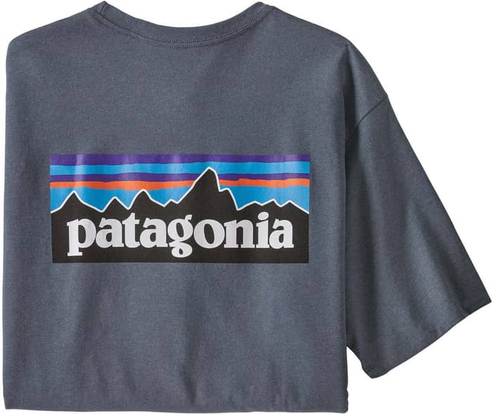M's P-6 Logo Responsibili-Tee Plume Grey + Patagonia