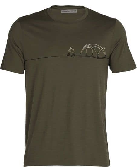 M Tech Lite II SS Tee Single Line Camp Loden + Icebreaker