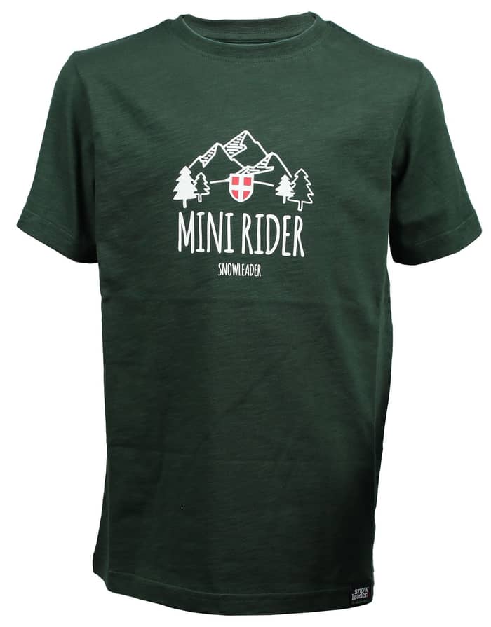 Mini Rider Tee Green Junior + Snowleader