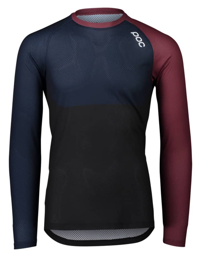 MTB Pure LS Jersey Propylene Red/Turmaline Navy/Uranium Black + POC