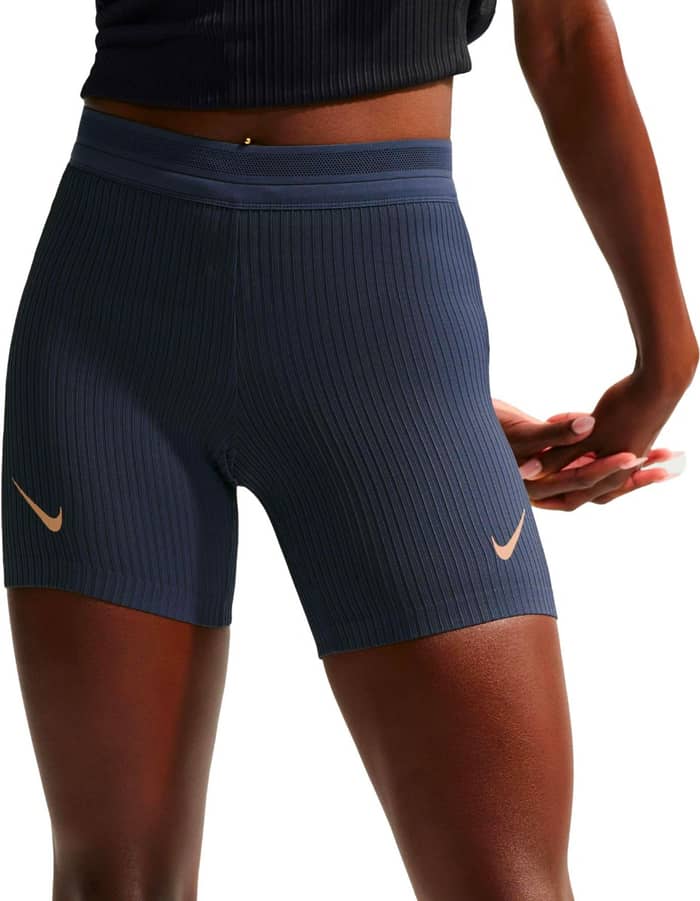 W Nike Aeroswift Dri-Fit ADV Tight Short Thunder Blue Black White Gcw#159