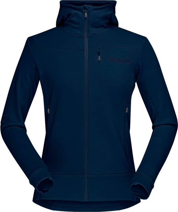 Falketind Warmwool2 Stretch Zip Hood W Indigo Night