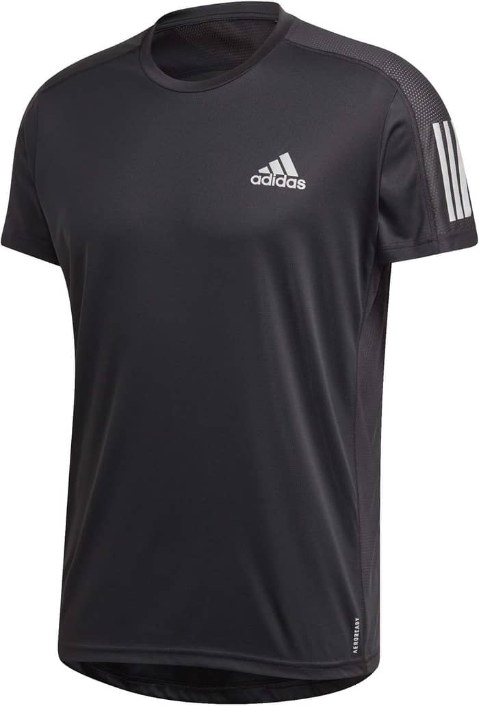 Own The Run Tee M Black + adidas