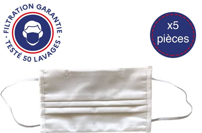 Pack 5 Masques En Tissu "Communauté" Lavables + Odlo