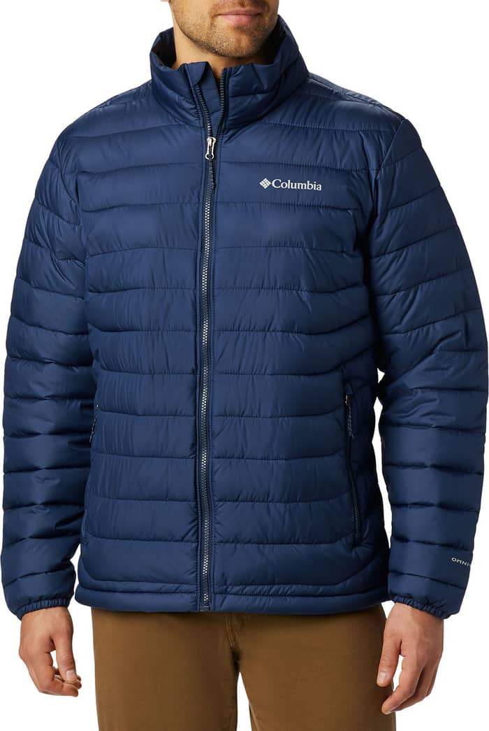Powder Lite Jacket Collegiate Navy + Columbia