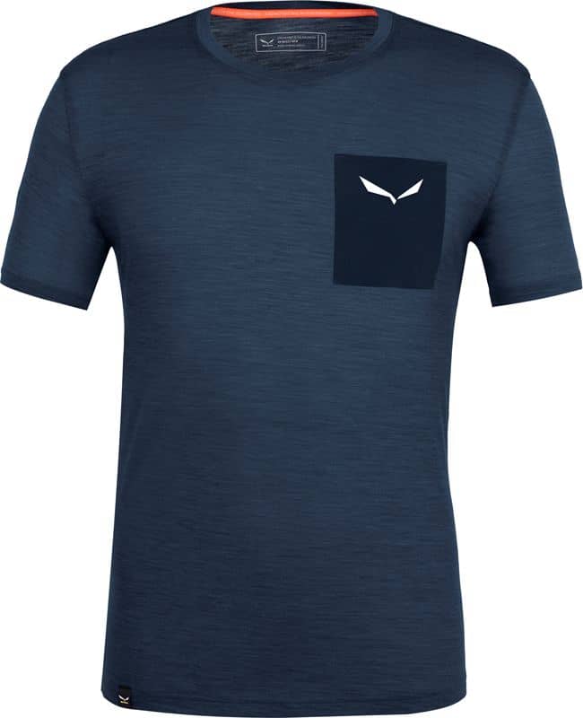 Pure Logo Pocket Am M T-Shirt Dark Denim + Salewa