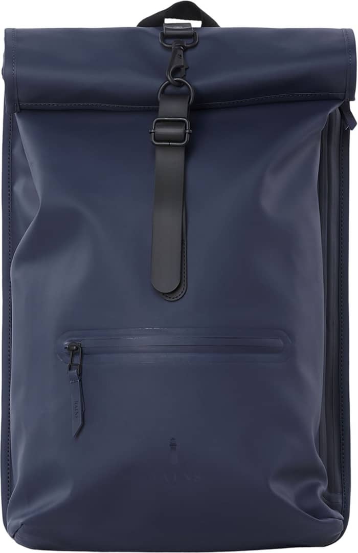 Rolltop Rucksack Blue + Rains