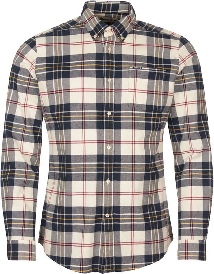 Ronan Tailored Check Ecru + Barbour