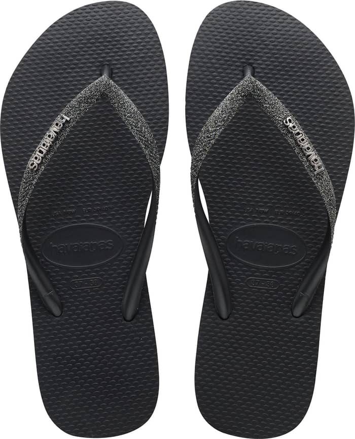 Slim Glitter Ii Black/Dark Grey Metallic  + Havaianas