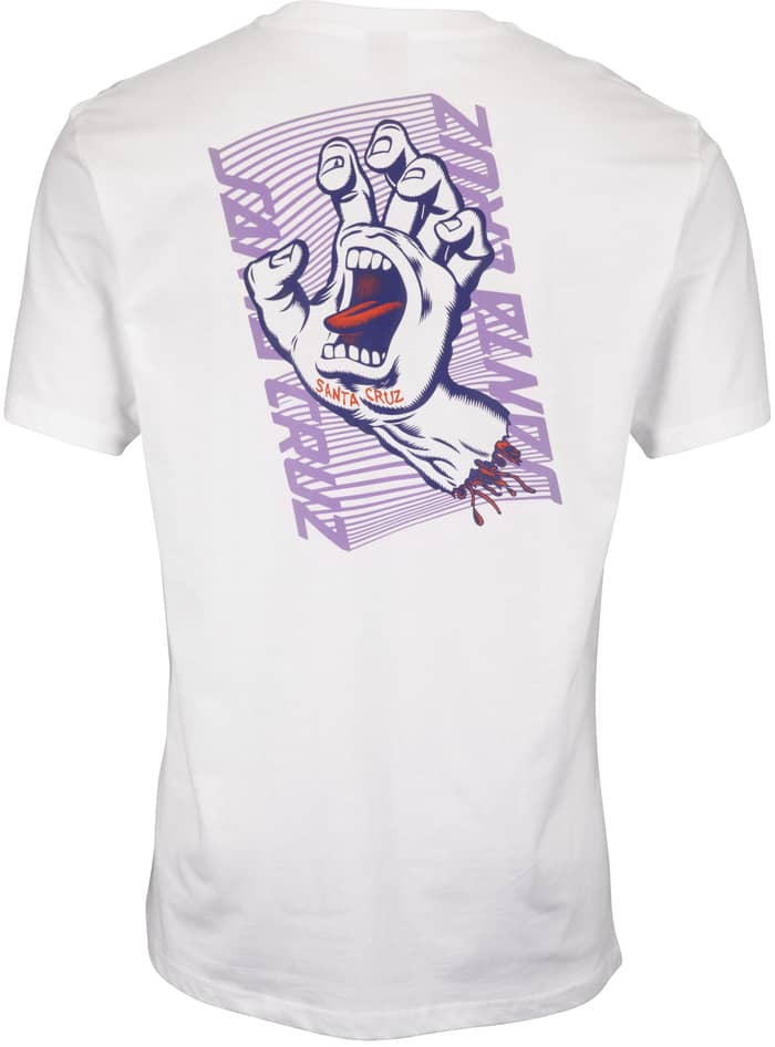 Split Strip Hand T-Shirt White + Santa Cruz