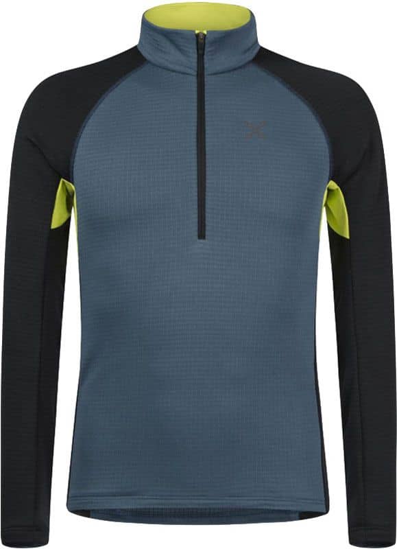 Stretch Color Anorak Blu Cenere/Verde Lime + Montura