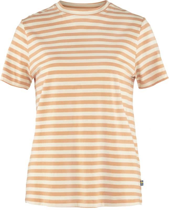 Striped T-shirt W Landsort Pink Chalk White + Fjällräven