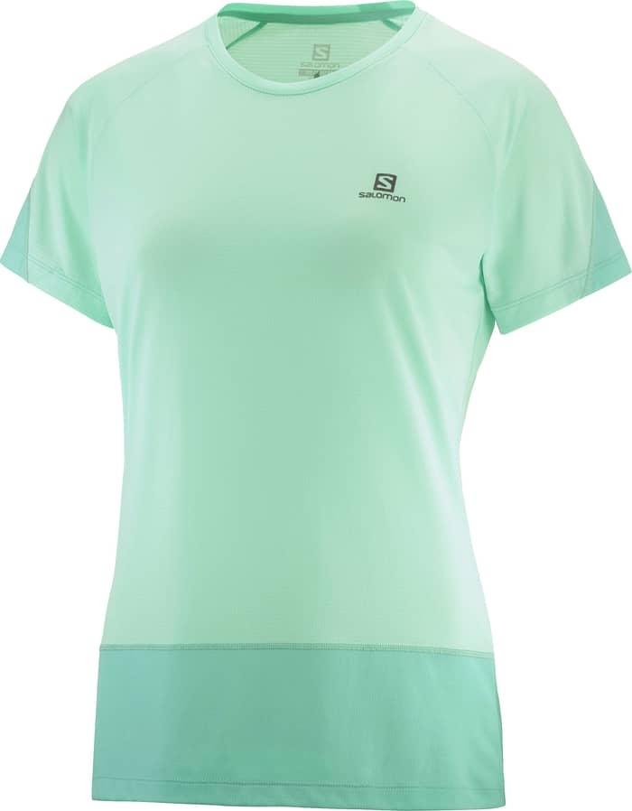 T Shirt Cross Run Ss Tee W Beach Glass + Salomon