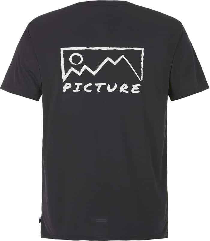 Travis Tech Tee Full Black + Picture Organic Clothing