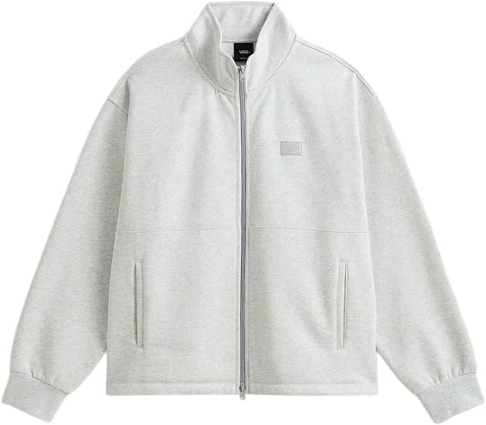 Full Zip Mock Neck Fleece Ash Heather