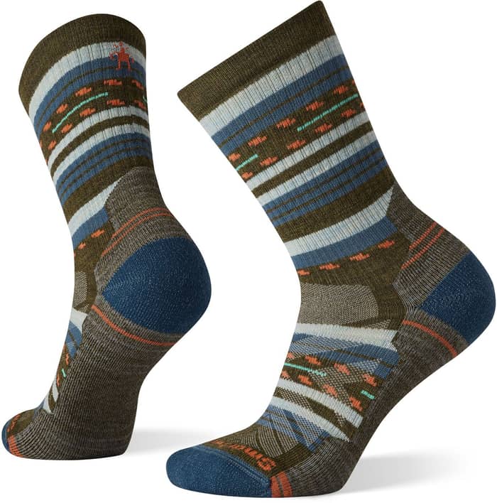 W Hike Light Cushion Margarita Crew Socks Military Olive + Smartwool
