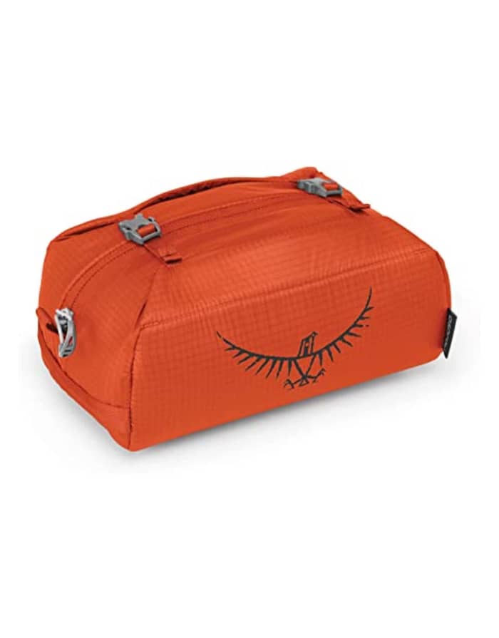 WashBag Padded Poppy Orange + Osprey