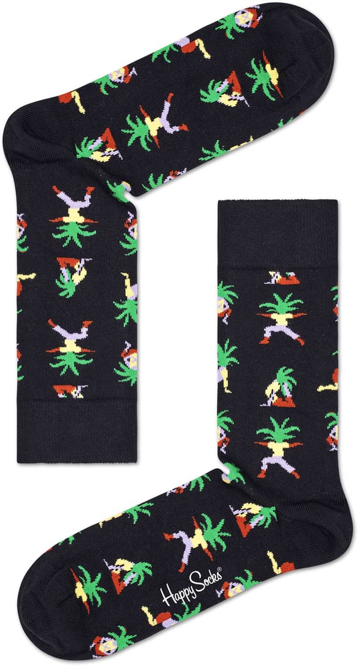 Yoga Palm Sock Noir + Happy Socks