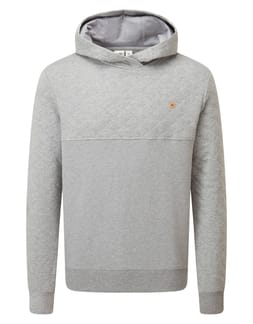 M Quilted Block Hoodie Grey Heather