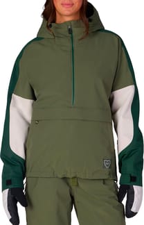 W Outline Shell Anorak Fatigue Green Colorblock