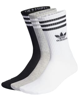 Crew Sock 3STR White Medium Grey Heather Black