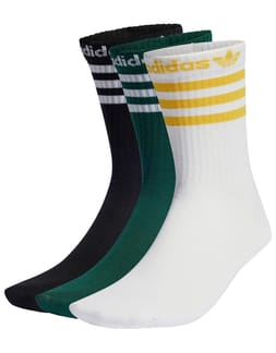 Crew Sock 3PP Black White Collegiate Green