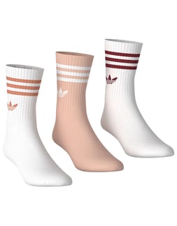 3S Crew Socks 3P White/White