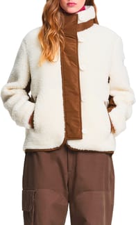 Sherpa Button-Up Fleece Jacket W Milk CB