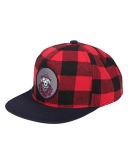 Karo Bär Mütze Trucker Navy Red Check