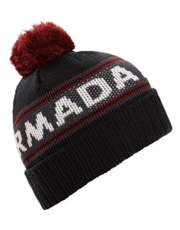 Jacquard Knit Pom Beanie Black