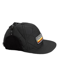 Seven Panel Quilted Hat Black