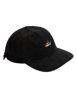 Six Panel Corduroy Hat Black