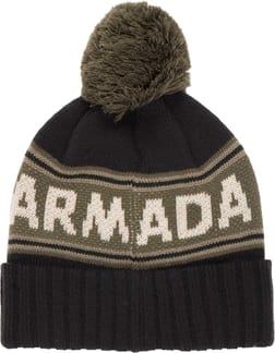 Jacquard Knit Pom Beanie Black